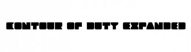 Contour of Duty Expanded  Frei Schriftart Herunterladen