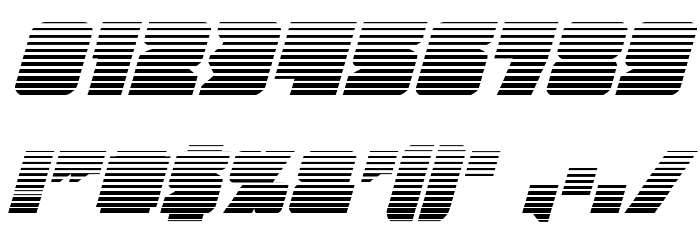 Contour of Duty Gradient Italic Font OTHER CHARS