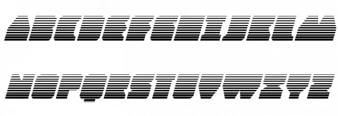 Contour of Duty Gradient Italic フォント 大文字