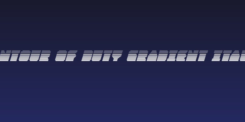 Contour of Duty Gradient Italic Social Header