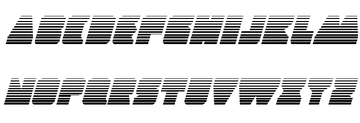 Contour of Duty Gradient Italic Font LOWERCASE