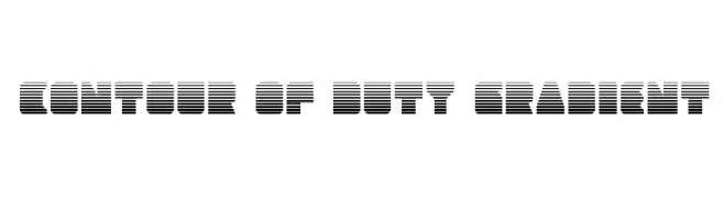 Contour of Duty Gradient  Frei Schriftart Herunterladen