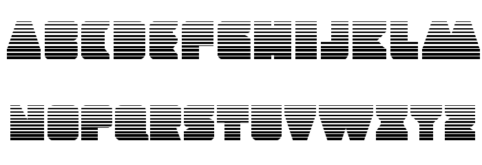 Contour of Duty Gradient Font LOWERCASE