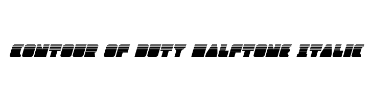 Contour of Duty Halftone Italic  font caratteri gratis