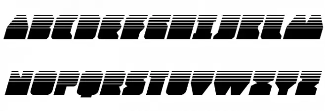 Contour of Duty Halftone Italic خط أحرف كبيرة