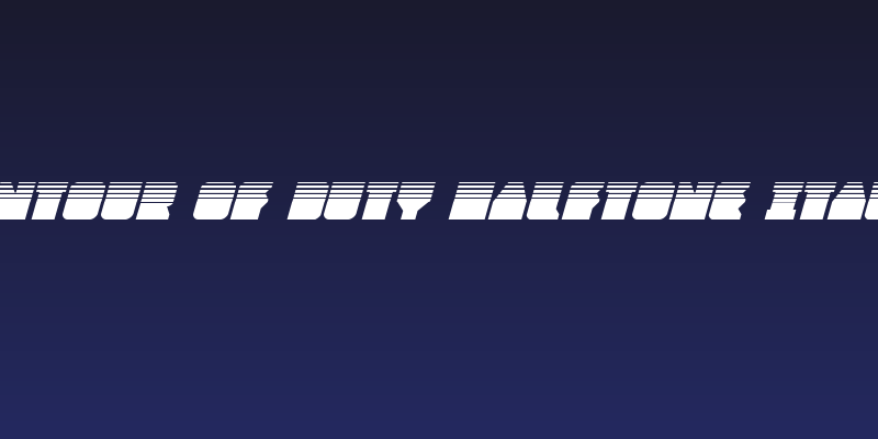 Contour of Duty Halftone Italic Social Header