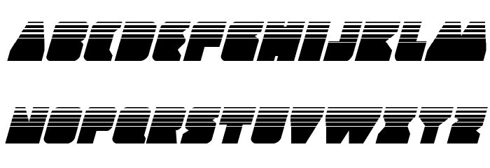 Contour of Duty Halftone Italic Font LOWERCASE