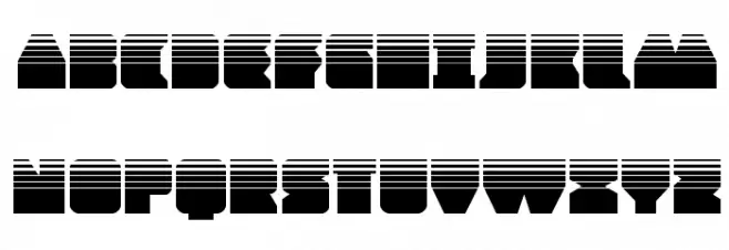 Contour of Duty Halftone Polices MAJUSCULES