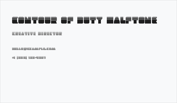 Contour of Duty Halftone Business Card