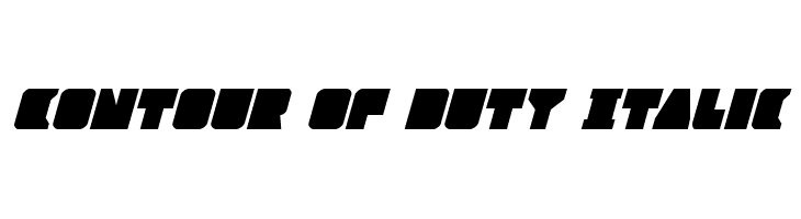 Contour of Duty Italic  Fuentes Gratis Descargar