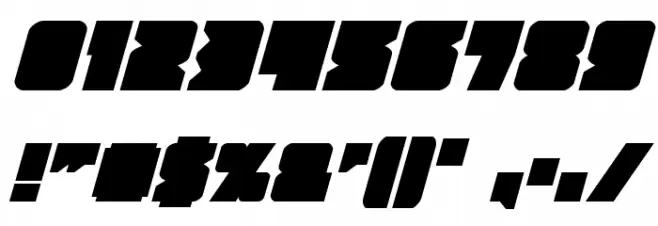 Contour of Duty Italic Font OTHER CHARS