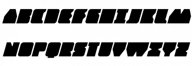Contour of Duty Italic Schriftart Groß