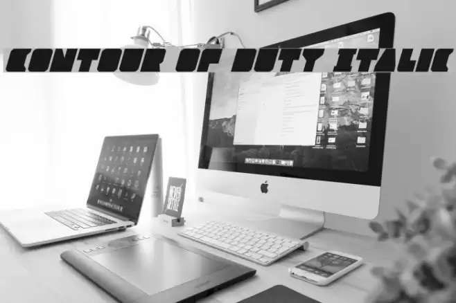 Contour of Duty Italic Font examples