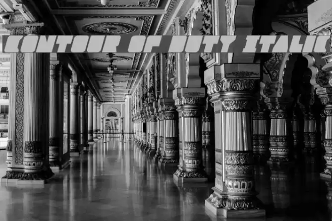 Contour of Duty Italic Font examples