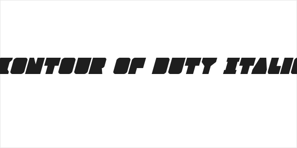 Contour of Duty Italic Logo