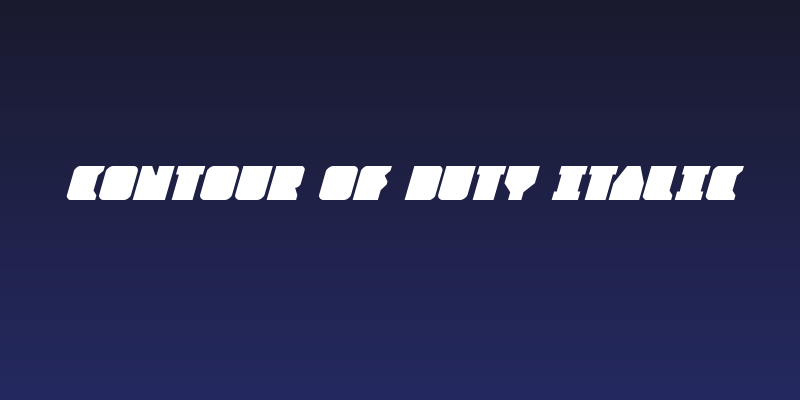 Contour of Duty Italic Social Header