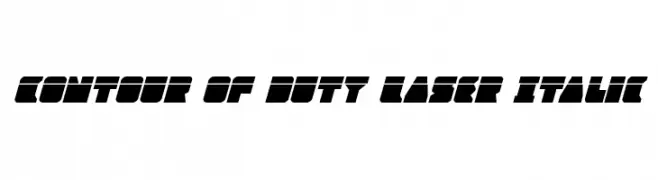 Contour of Duty Laser Italic  Frei Schriftart Herunterladen