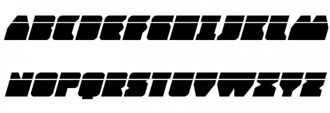 Contour of Duty Laser Italic Шрифта ВЕРХНИЙ