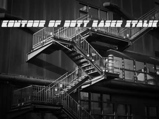 Contour of Duty Laser Italic Font examples