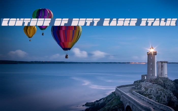 Contour of Duty Laser Italic Example 2