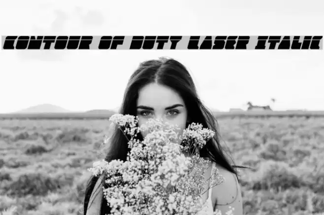 Contour of Duty Laser Italic Font examples