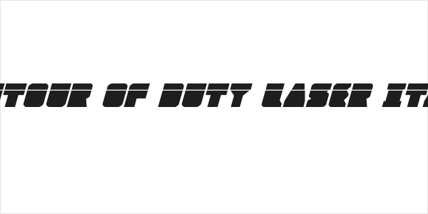 Contour of Duty Laser Italic Logo