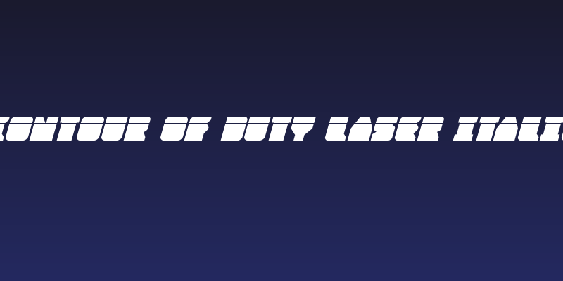 Contour of Duty Laser Italic Social Header
