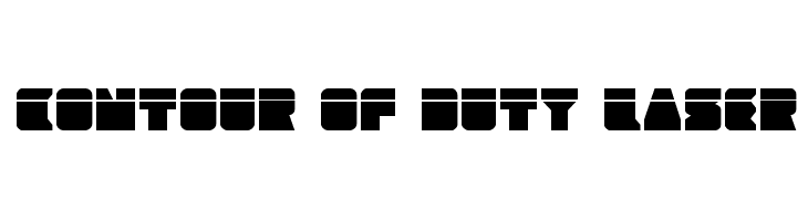 Contour of Duty Laser Font
