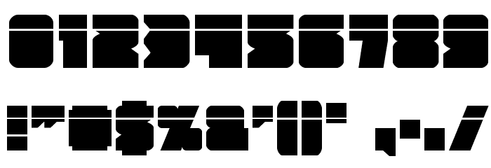 Contour of Duty Laser Font OTHER CHARS