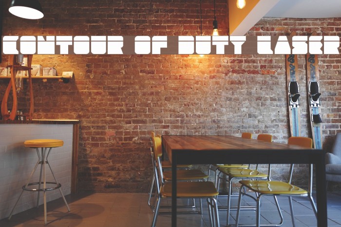 Contour of Duty Laser Font examples