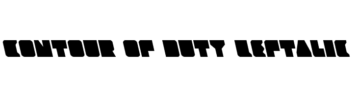 Contour of Duty Leftalic  Frei Schriftart Herunterladen