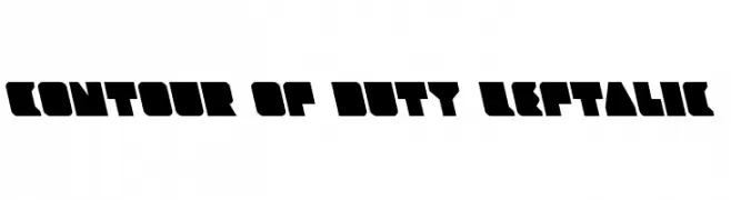 Contour of Duty Leftalic  Frei Schriftart Herunterladen