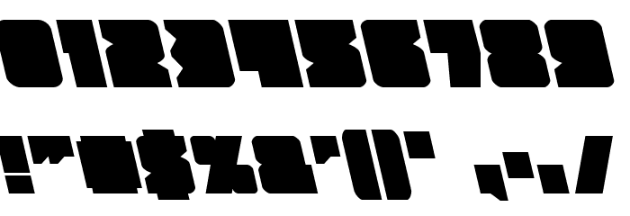 Contour of Duty Leftalic Font OTHER CHARS