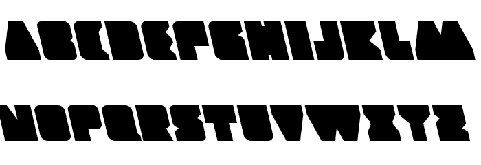 Contour of Duty Leftalic Font LOWERCASE