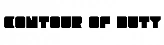 Contour of Duty  Frei Schriftart Herunterladen