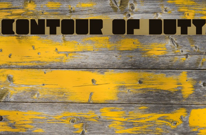 Contour of Duty Font examples