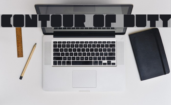 Contour of Duty Font examples
