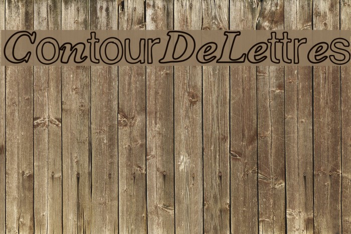 ContourDeLettres Font examples