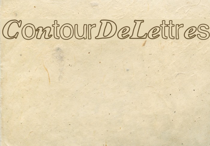 ContourDeLettres Font examples