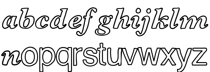 ContourDeLettres Font LOWERCASE