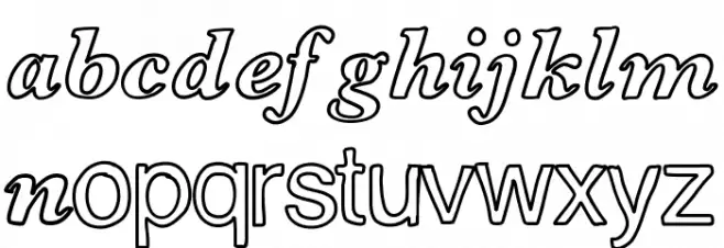 ContourDeLettres Font LOWERCASE