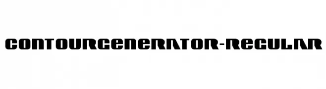 ContourGenerator-Regular  フリーフォントのダウンロード
