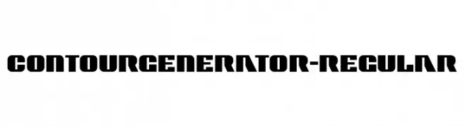 ContourGenerator-Regular  免费字体下载