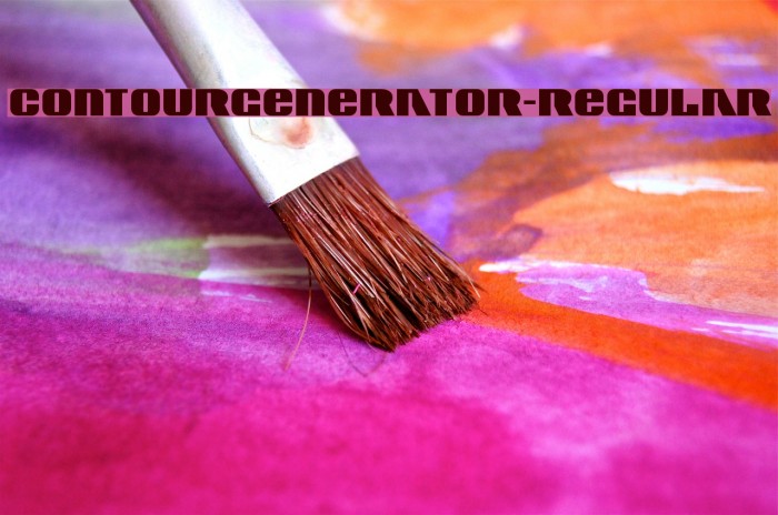 ContourGenerator-Regular Font examples