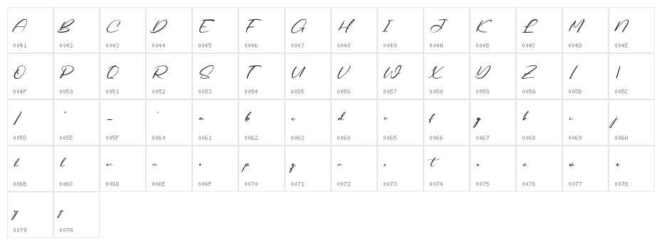 Contoursy Free Regular Character Map