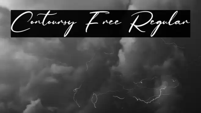 Contoursy Free Regular Font examples