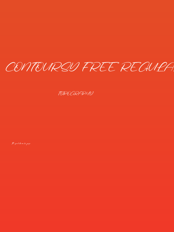 Contoursy Free Regular Poster