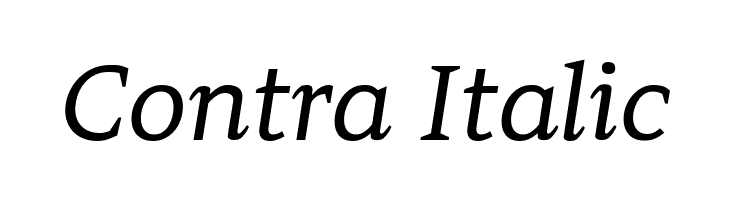 Contra Italic Font