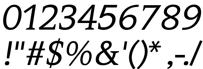 Contra Italic Font OTHER CHARS