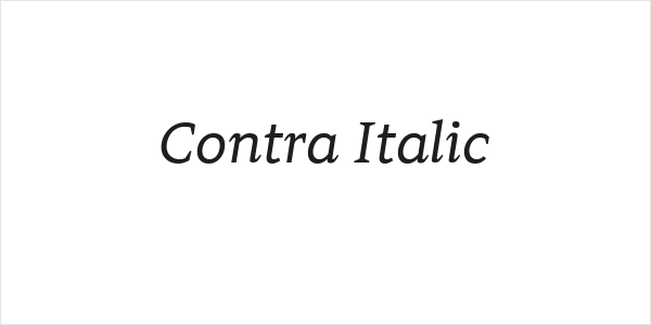 Contra Italic Logo